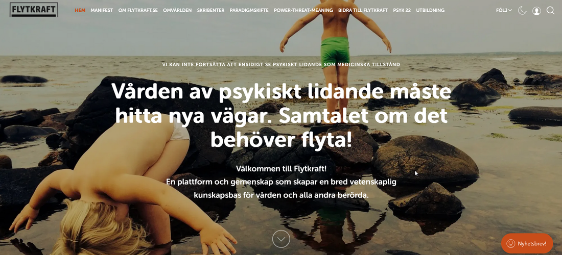 Flytkraft.se: Catalyst for a paradigm shift in psychiatry